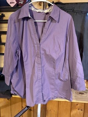 Riders by Lee Purple Button-Down Shirt